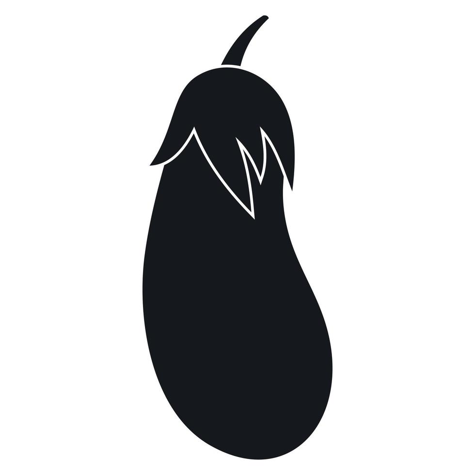 Eggplant icon, simple style vector