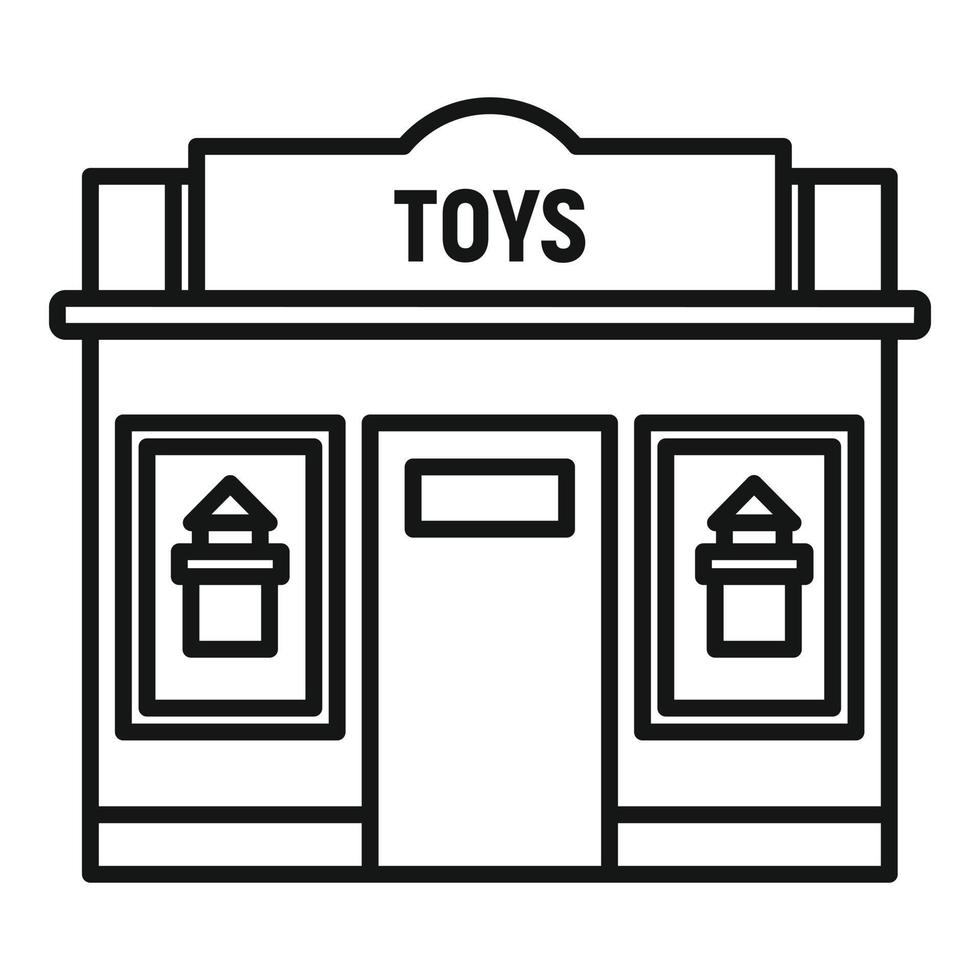 Toys street shop icon, outline style vector