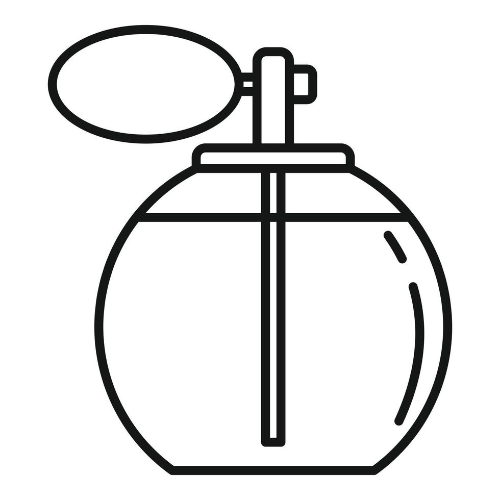 icono de botella de perfume francés, estilo de contorno vector