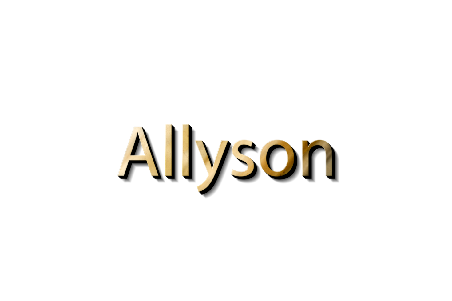 nom du texte de la maquette 3d allyson png