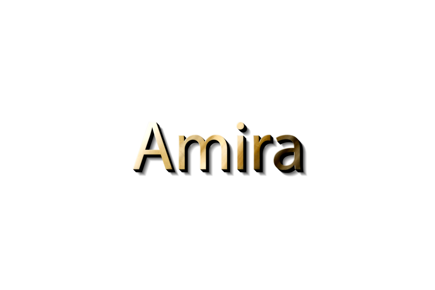 AMIRA 3D TEXT NAME MOCKUP png