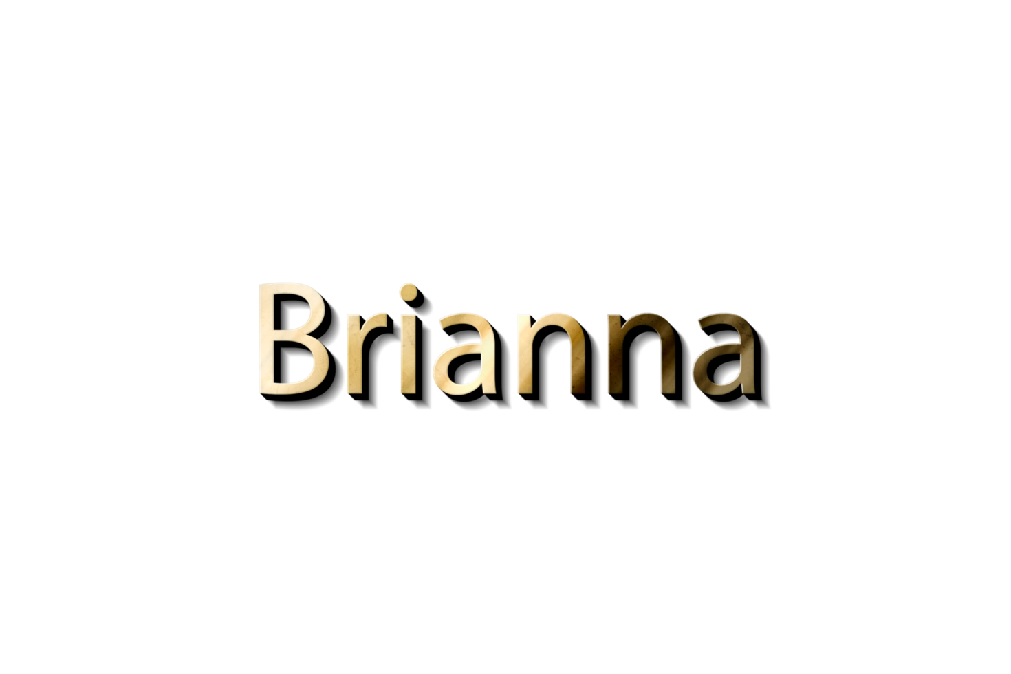 brianna 3d naam mockup png