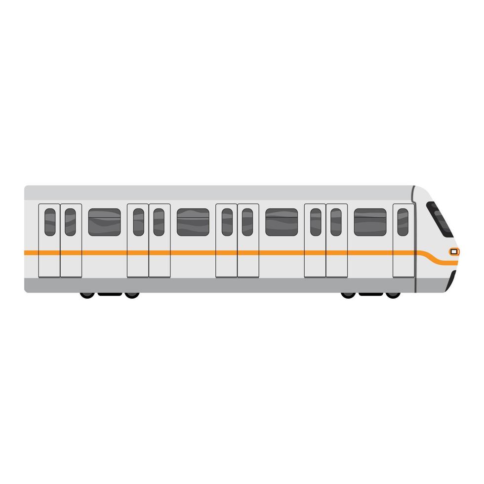 Subway city train icon, cartoon style vector