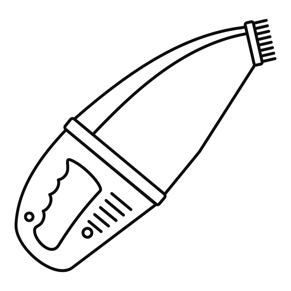 Hand car vacuum cleaner icon, outline style vector