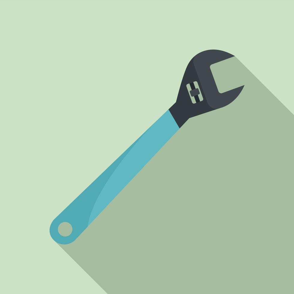 Spanner wrench icon, flat style vector