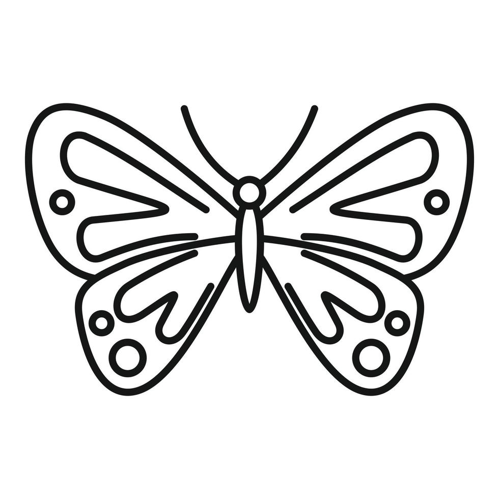 Artistic butterfly icon, outline style vector