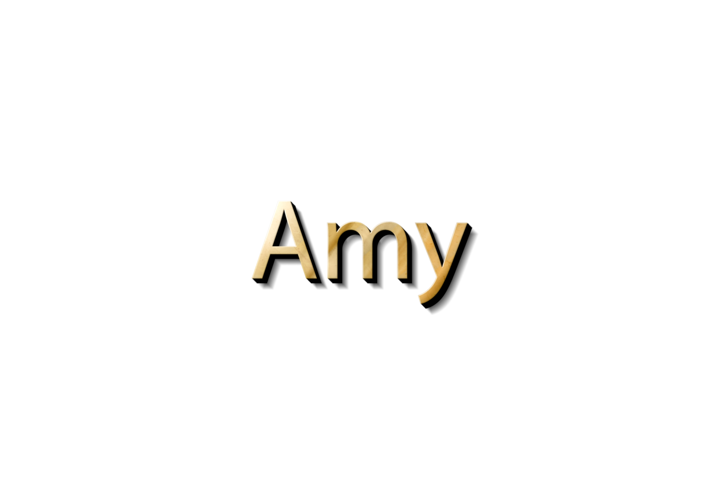 AMY 3D NAME MOCKUP png