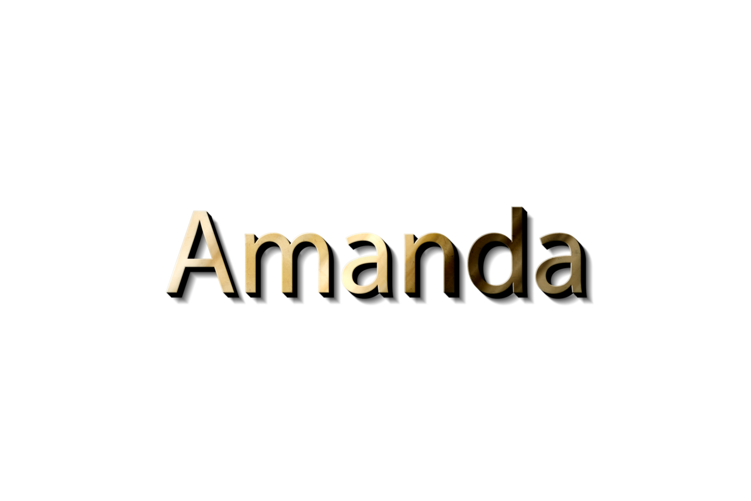 modelo de nome amanda 3d png