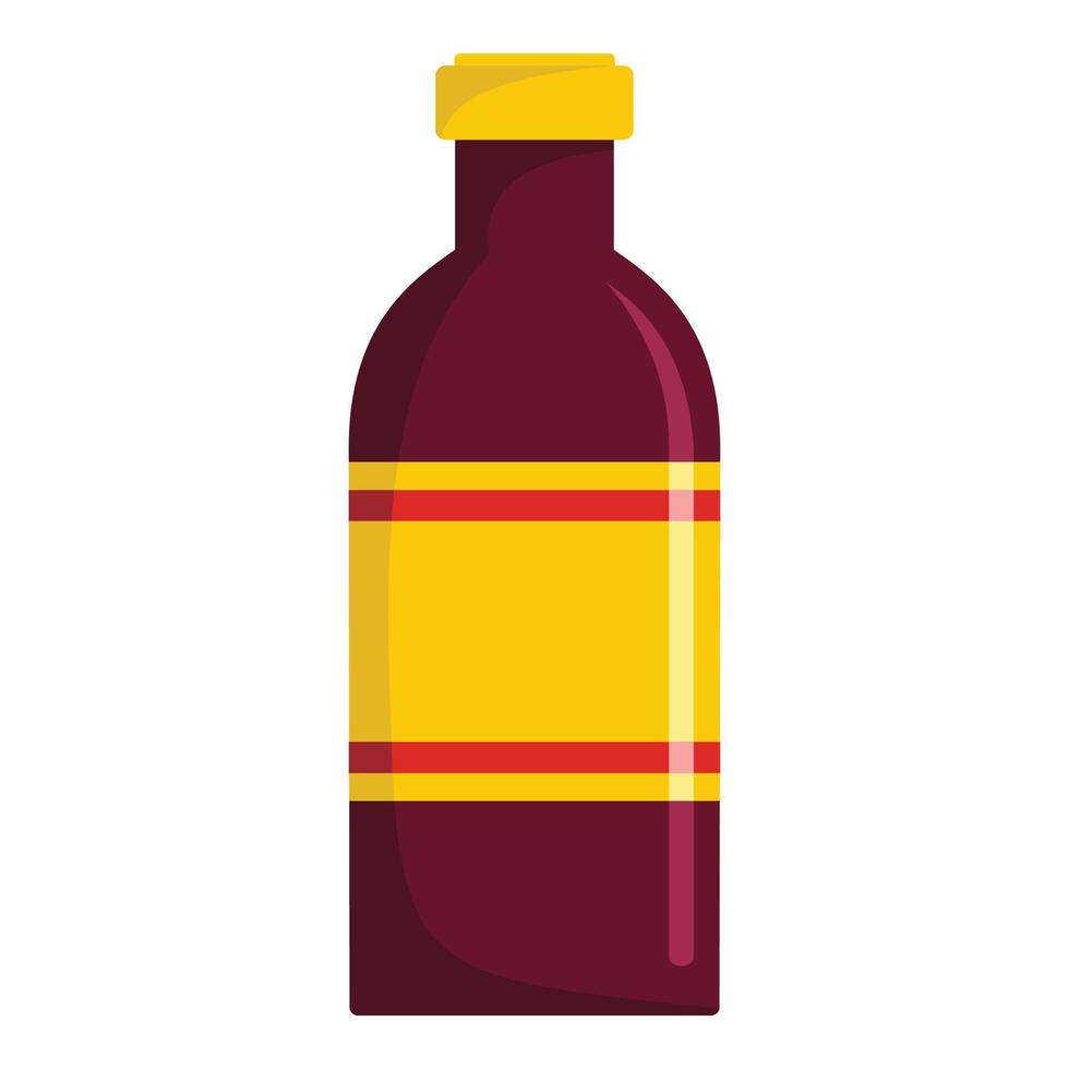 icono de botella de bebida, estilo plano vector