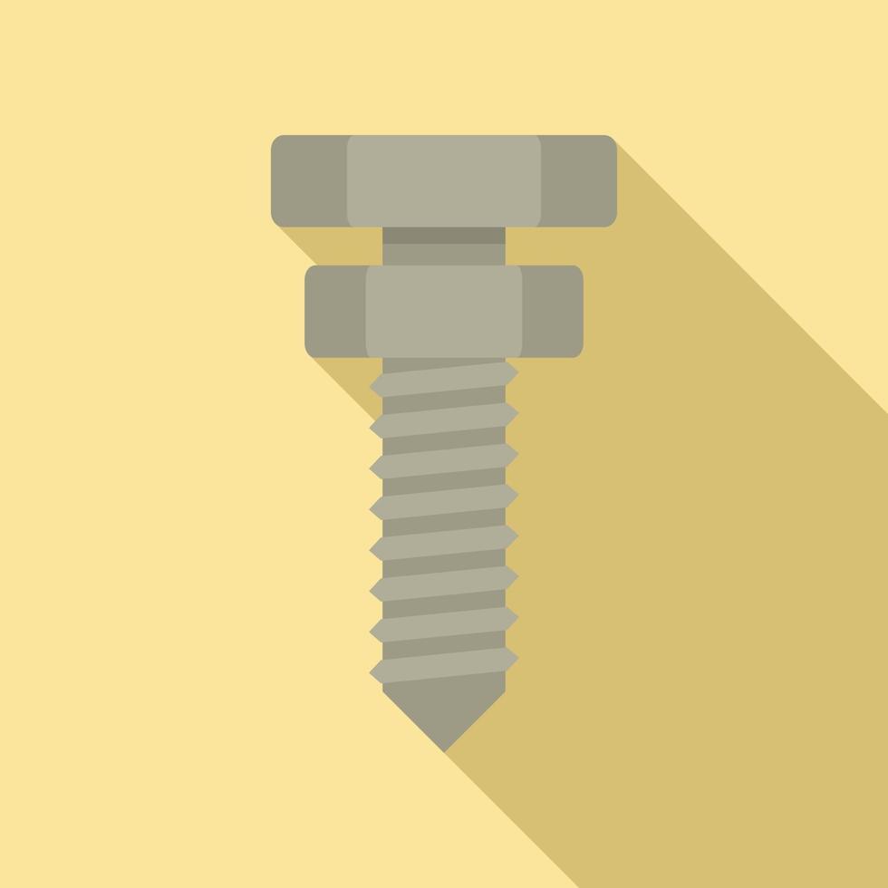 Aircraft repair screw icon, flat style vector