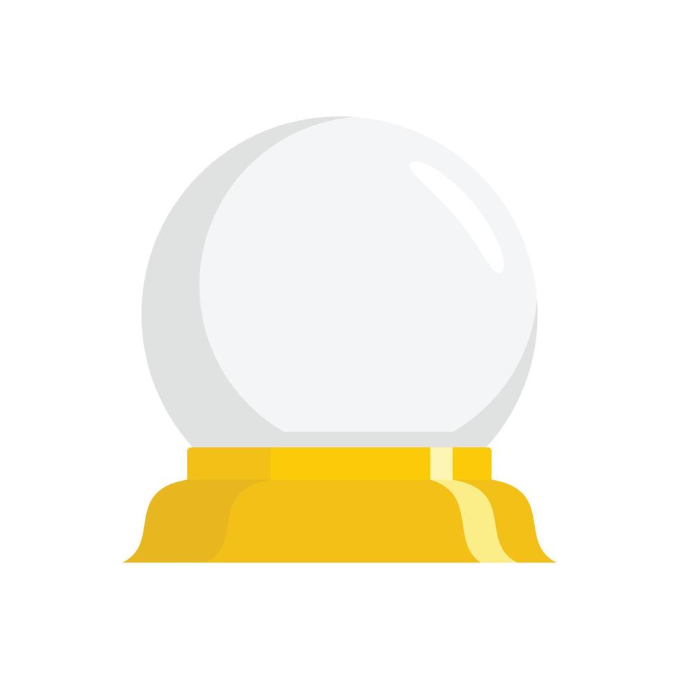 Magic glass ball icon, flat style vector