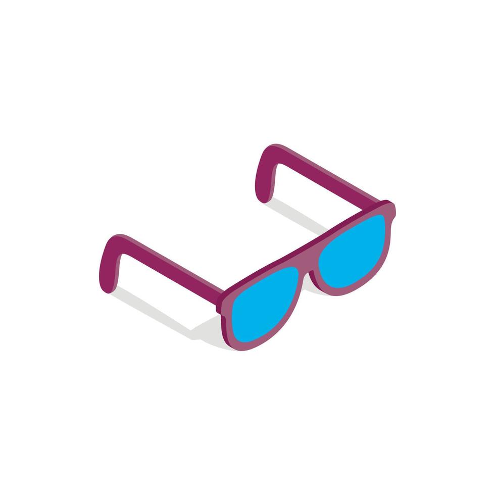 Sunglasses icon in isometric 3d style vector