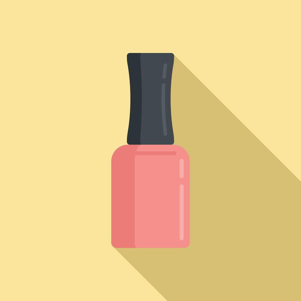 Cuticle nail polish icon, flat style vector