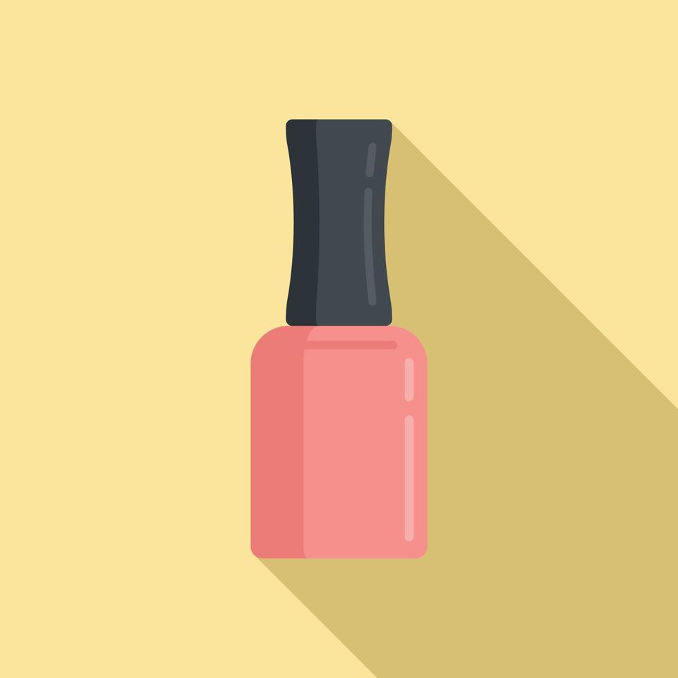 icono de esmalte de uñas de cutícula, estilo plano vector