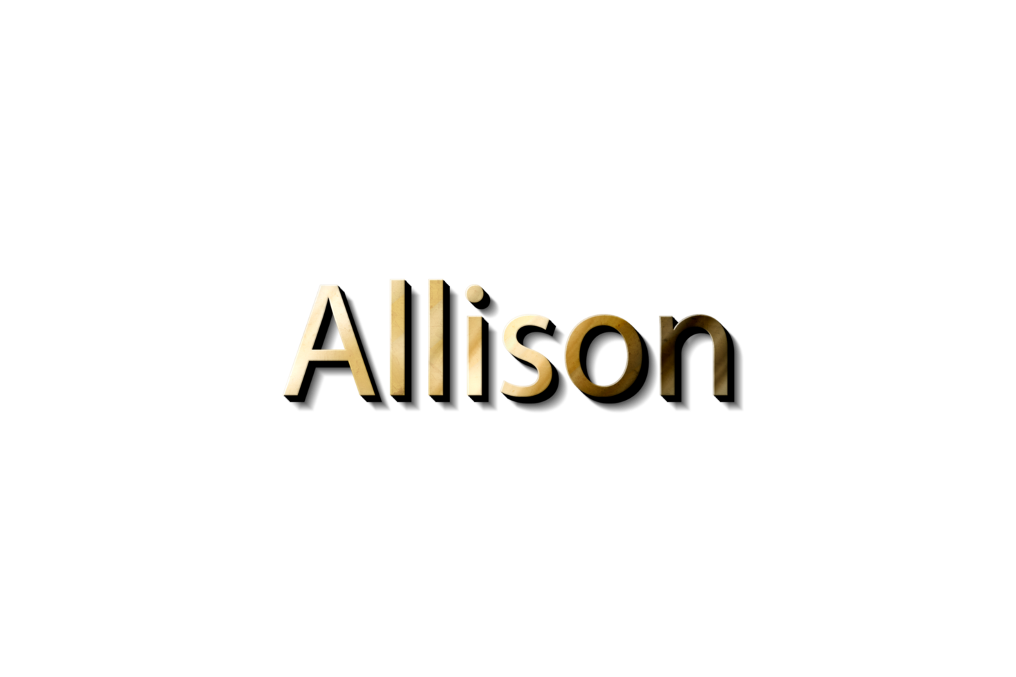 maquete de nome allison 3d png