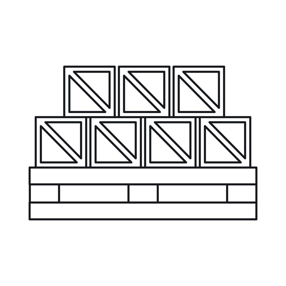 Boxes goods icon, outline style vector