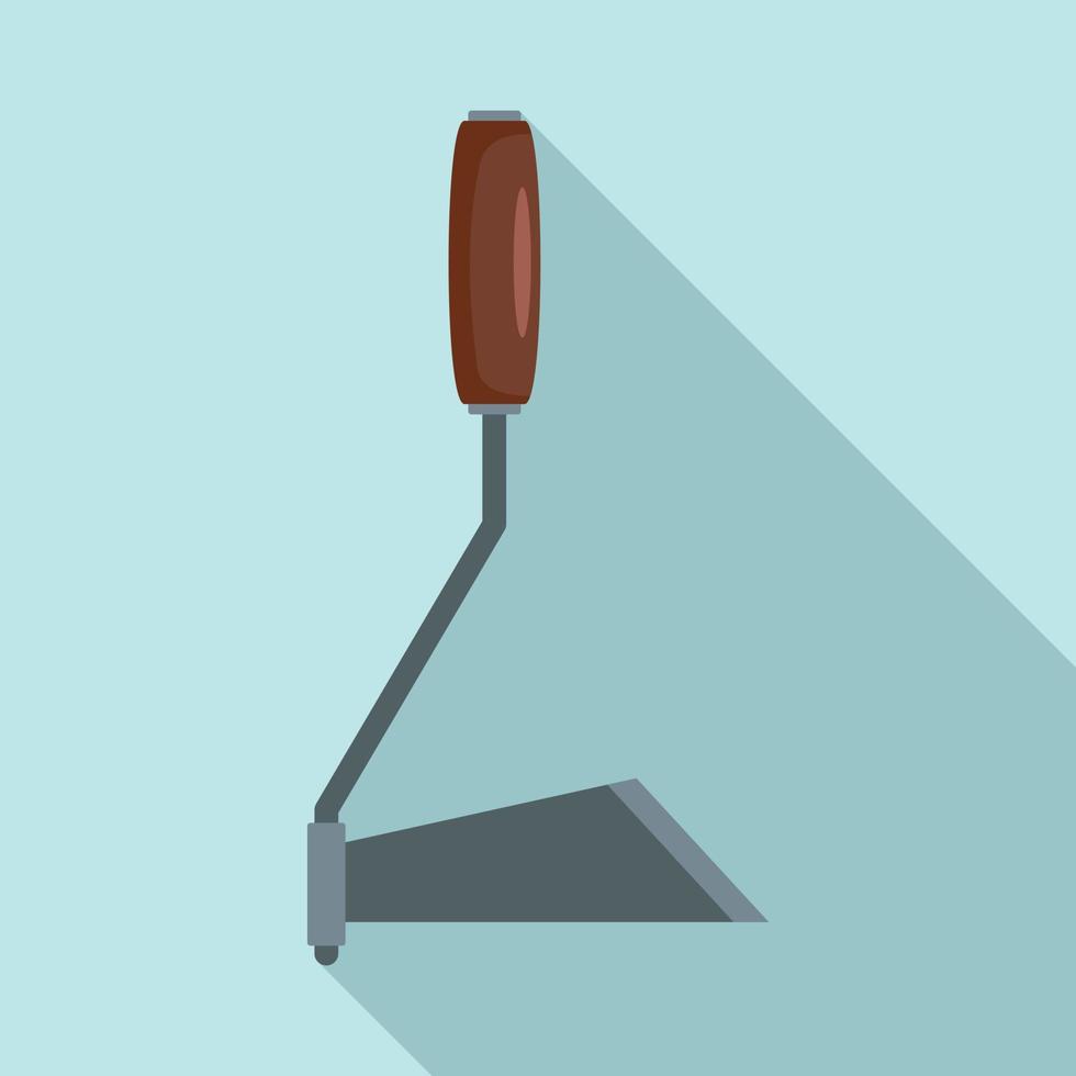 Hand garden dig tool icon, flat style vector