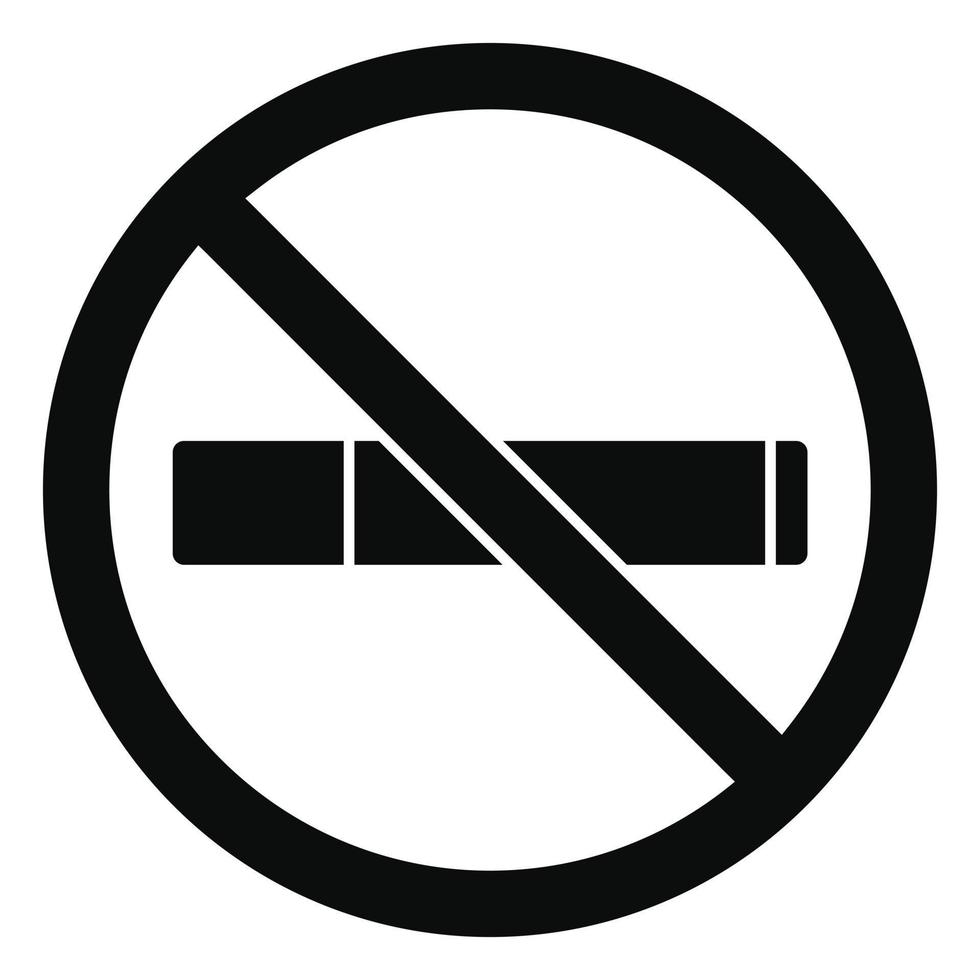 No smoking icon, simple style vector