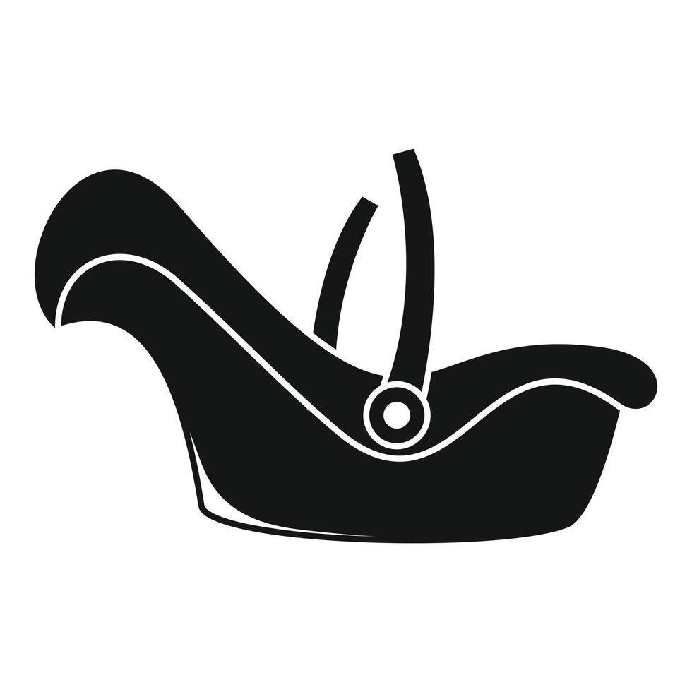 Baby vehicle seat icon, simple style vector