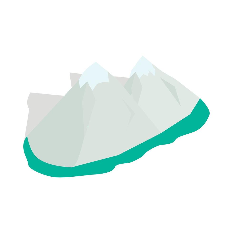 icono de los alpes suizos, estilo isométrico 3d vector