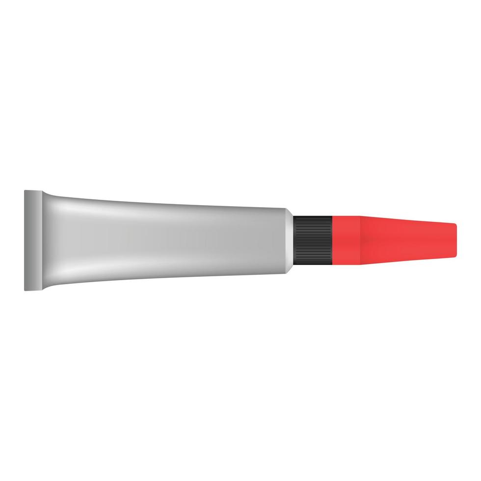 Super glue tube icon, realistic style vector