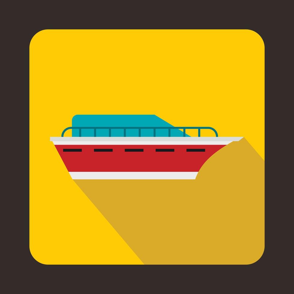 Powerboat icon, flat style vector