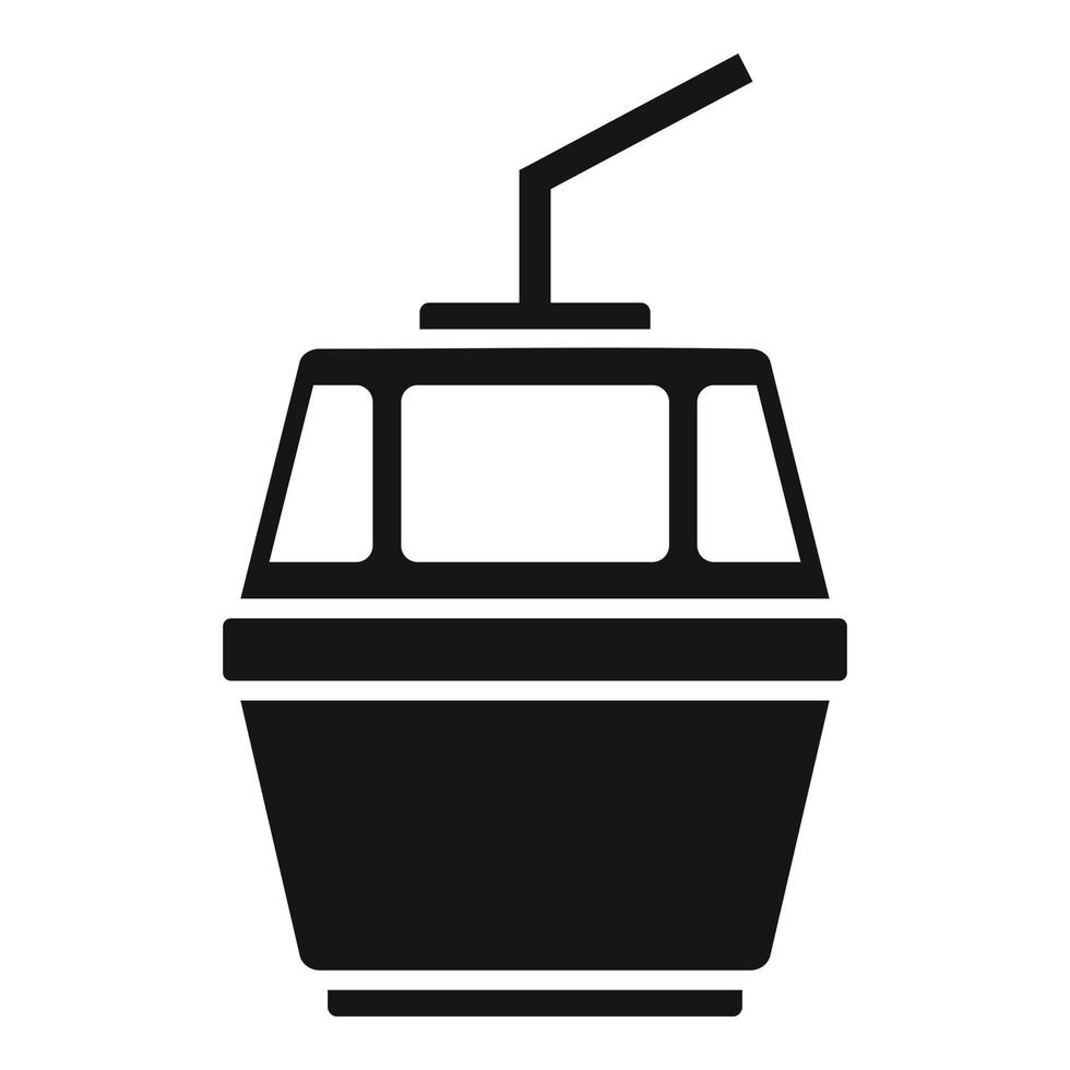 Cable car icon, simple style vector