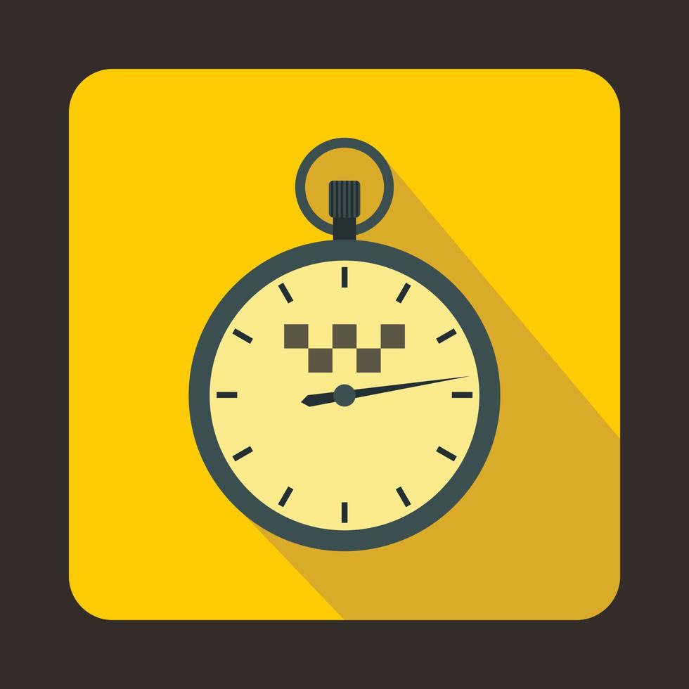 Speedometer in taxi icon, flat style vector