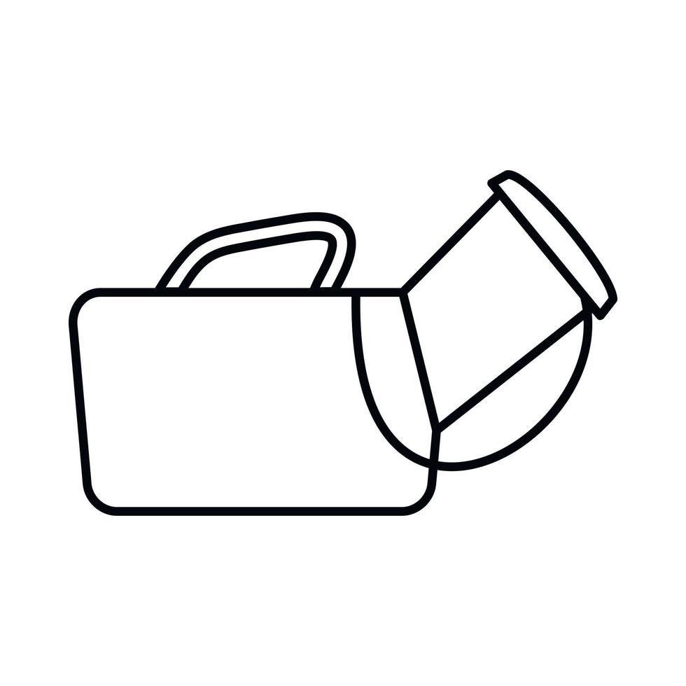 icono de bolsa médica, estilo de contorno vector