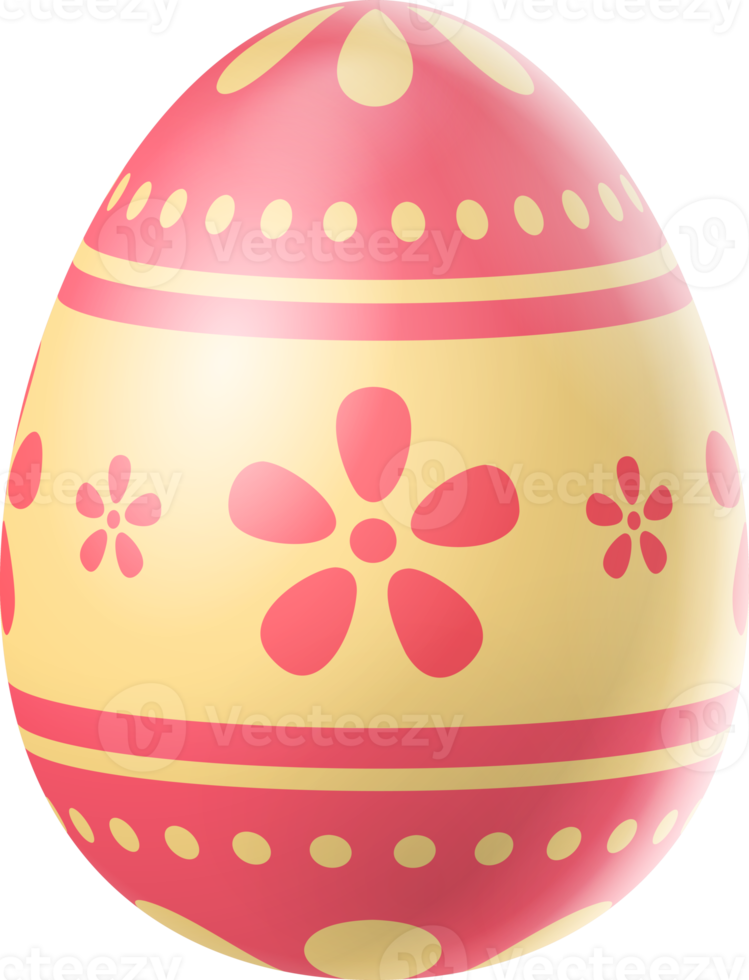 Happy Easter Day colorful egg isolated png