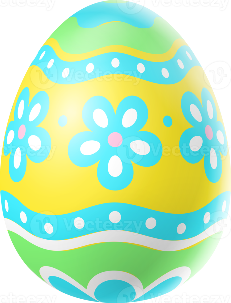 frohes ostern buntes ei isoliert png