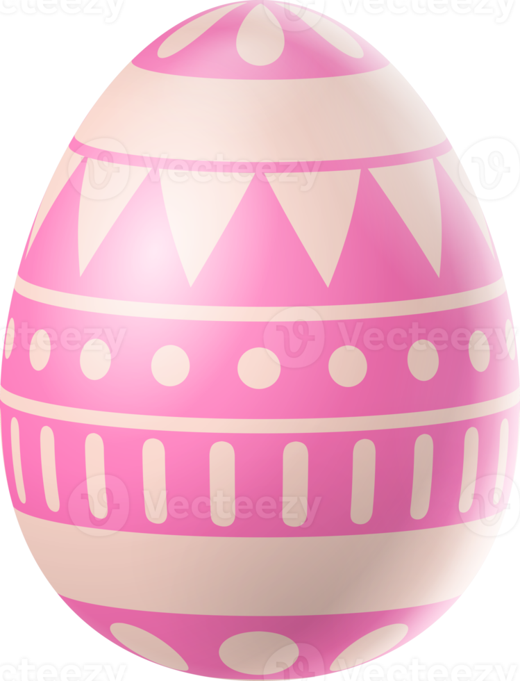 Happy Easter Day colorful egg isolated png