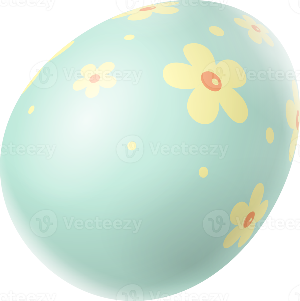 Happy Easter Day colorful egg isolated png