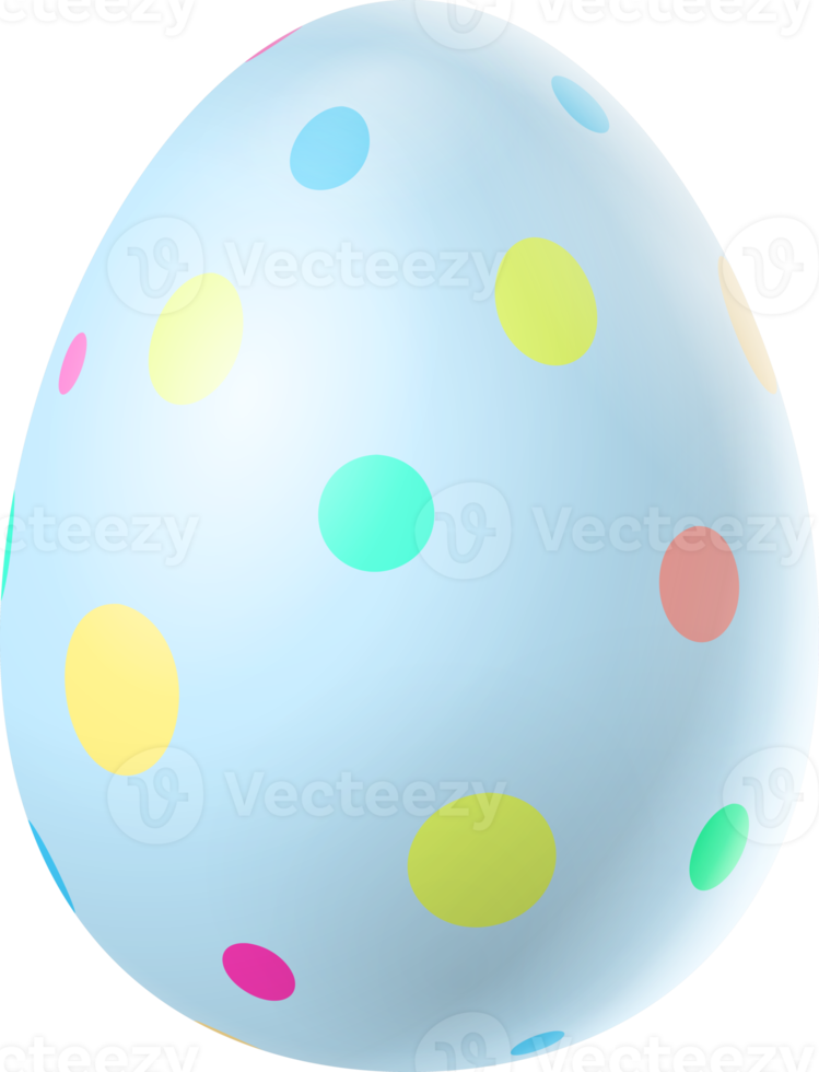Happy Easter Day colorful egg isolated png