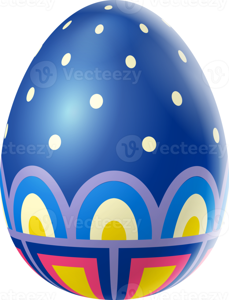 Happy Easter Day colorful egg isolated png