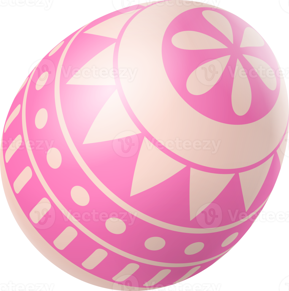 Happy Easter Day colorful egg isolated png