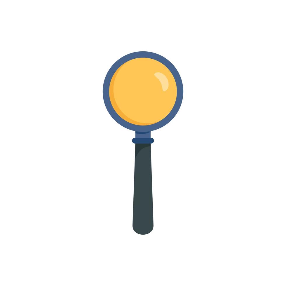 Magnify glass icon, flat style vector