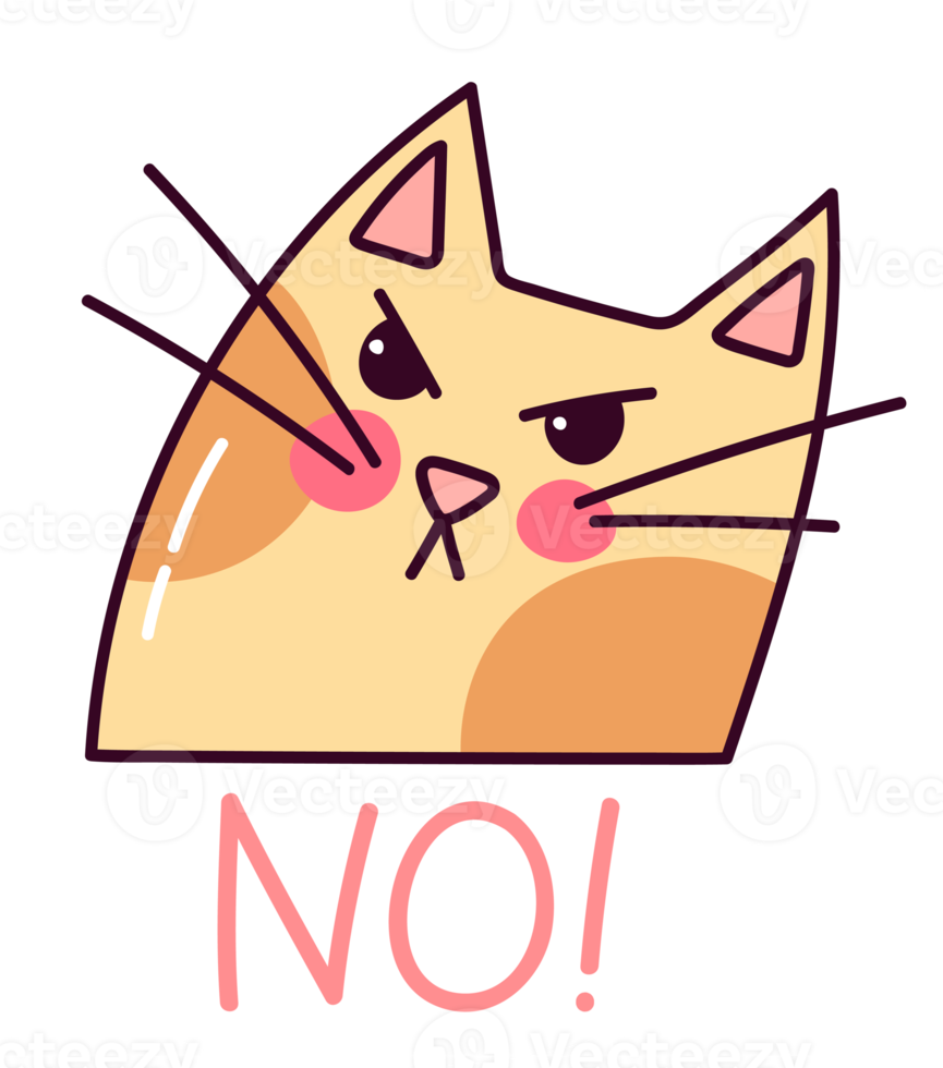 Vector Illustration Keywords: Angry Cat Cartoon Character. Funny