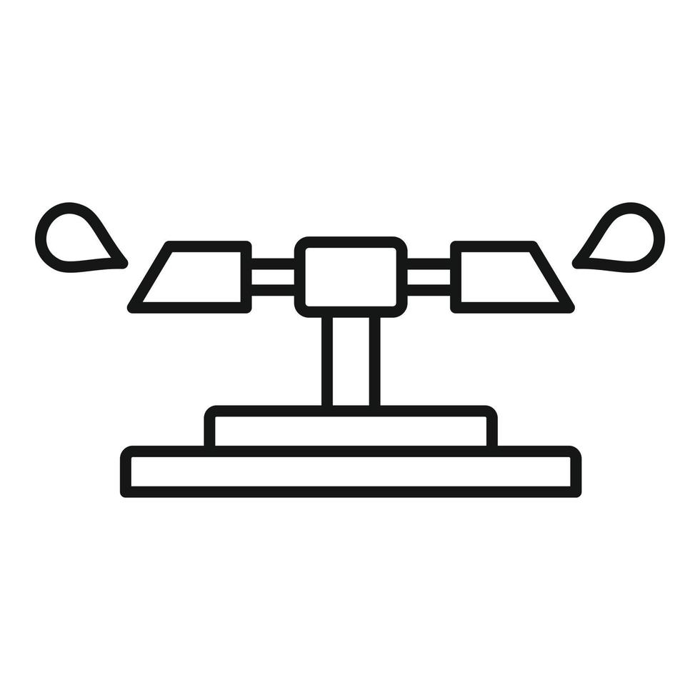Rotating sprinkler icon, outline style vector