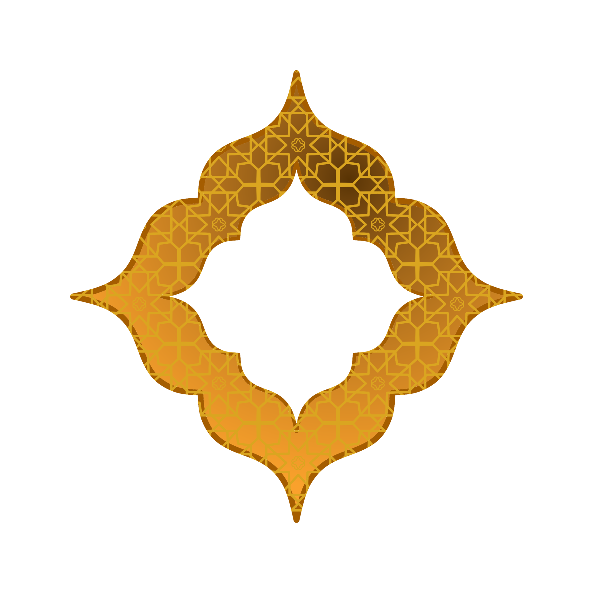 gold-islamic-frame-with-pattern-14576404-png