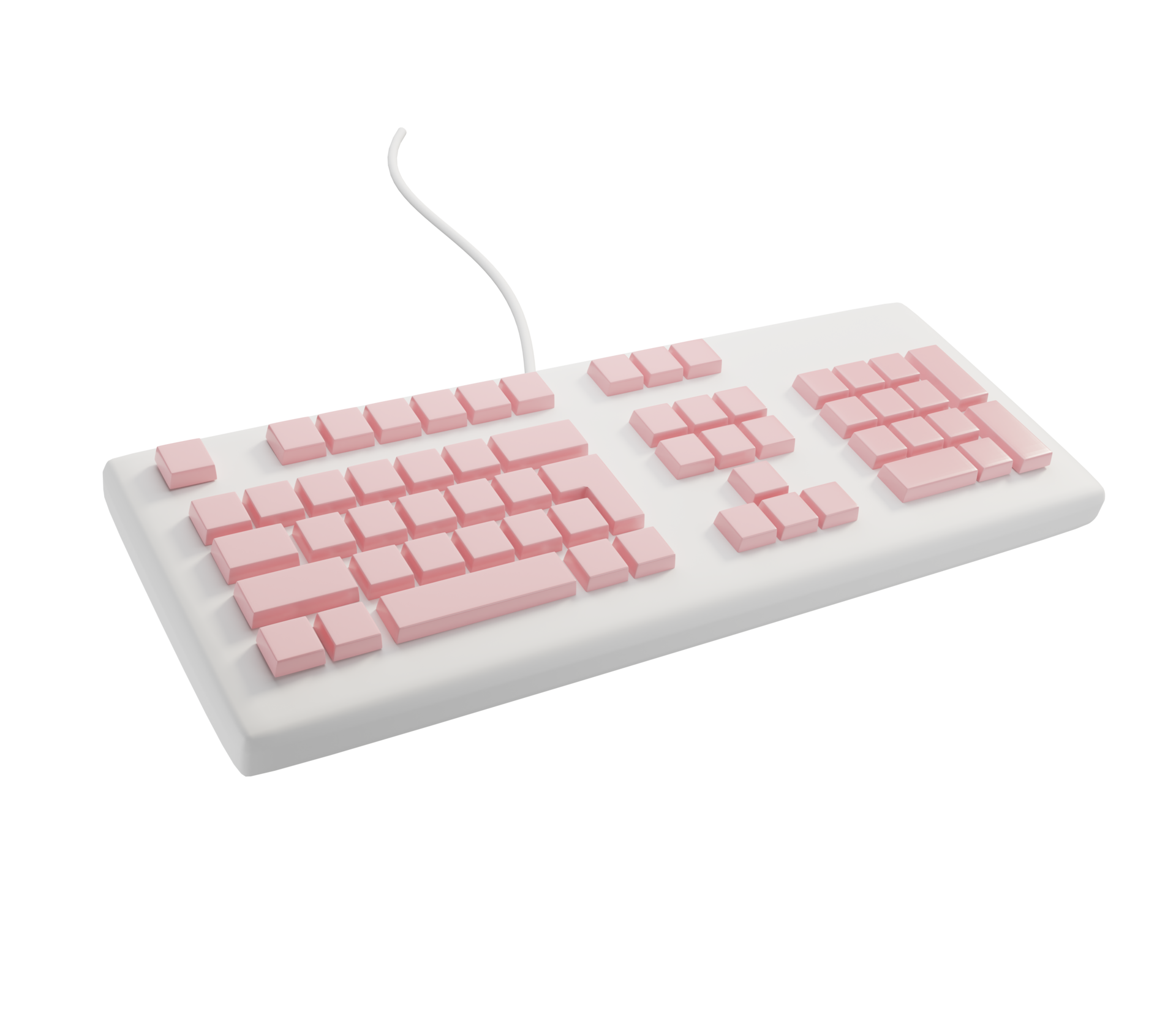 teclado rosa 3d 14576590 PNG