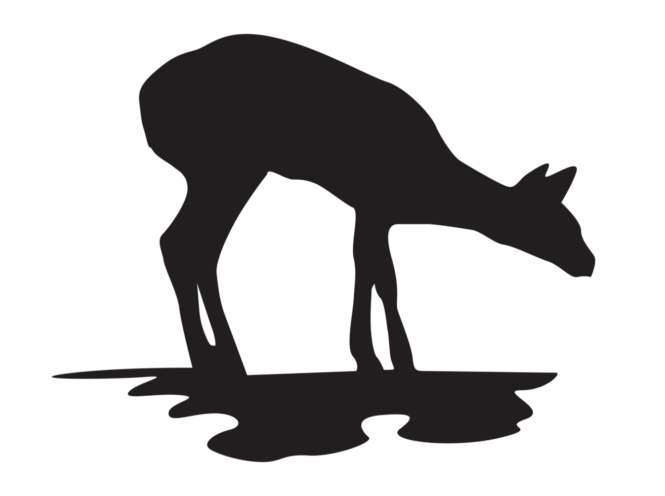 Animal - Deer Silhouette png