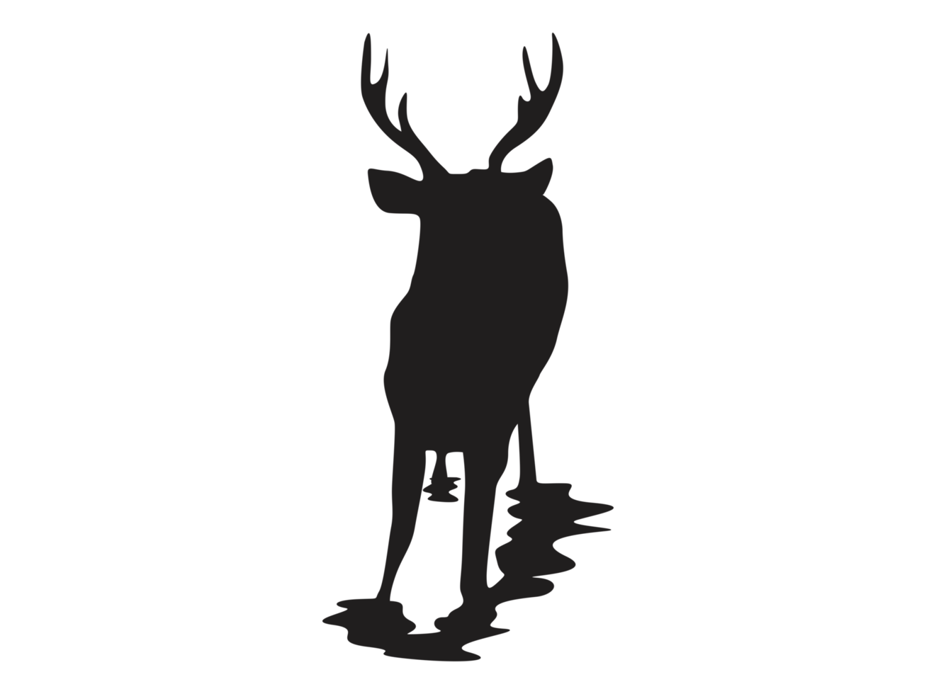 animal - silhouette de cerf png