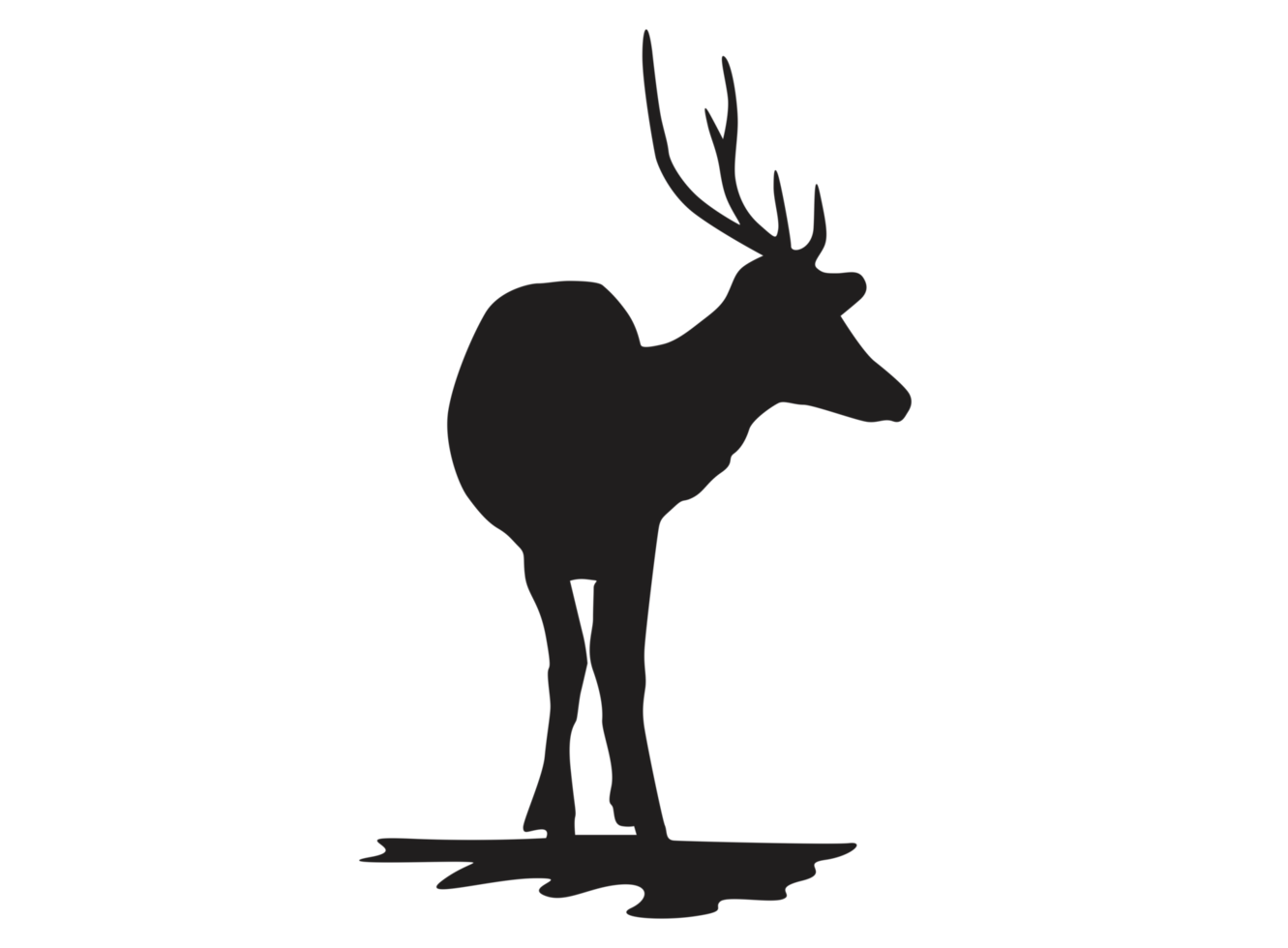 animal - silhouette de cerf png