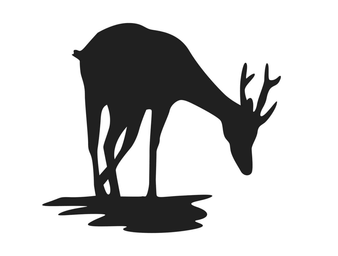 Animal - Deer Silhouette png