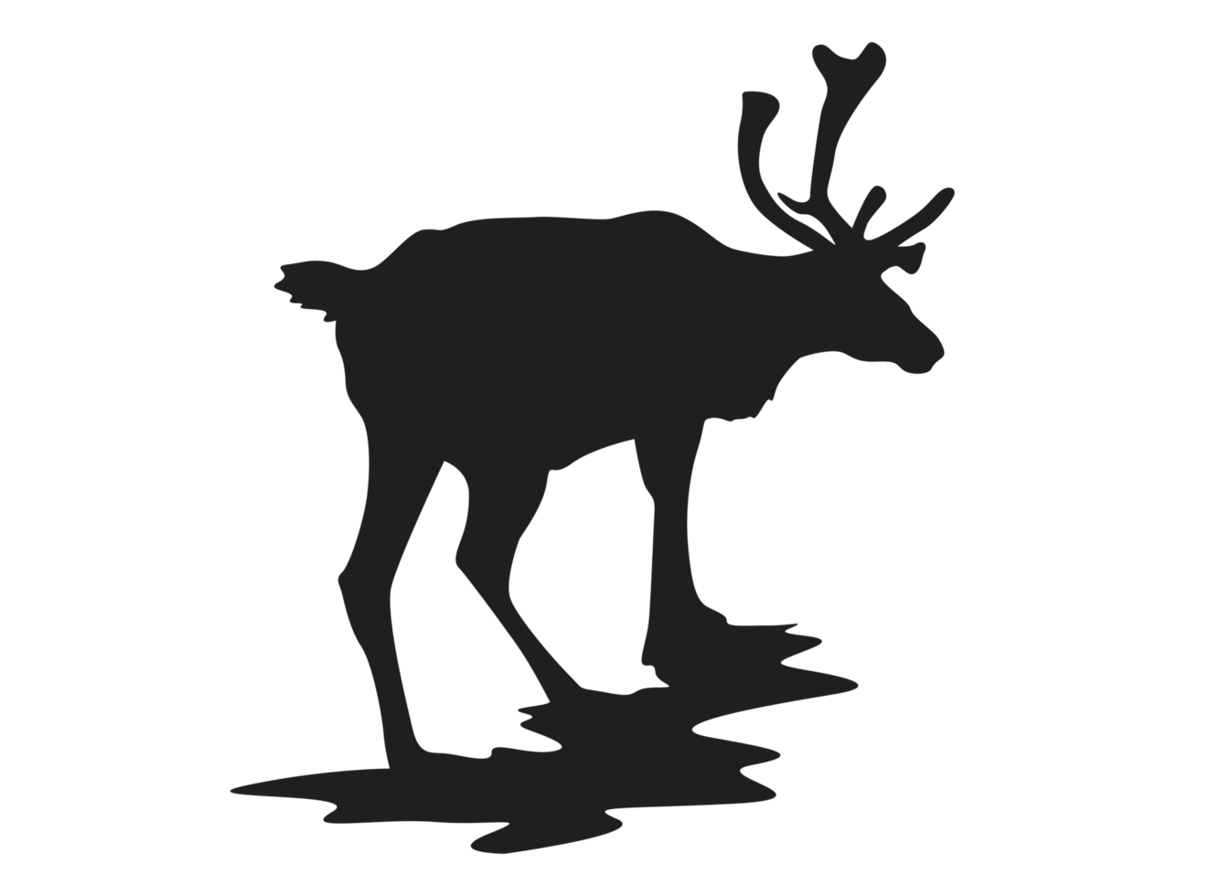 Animal - Deer Silhouette png