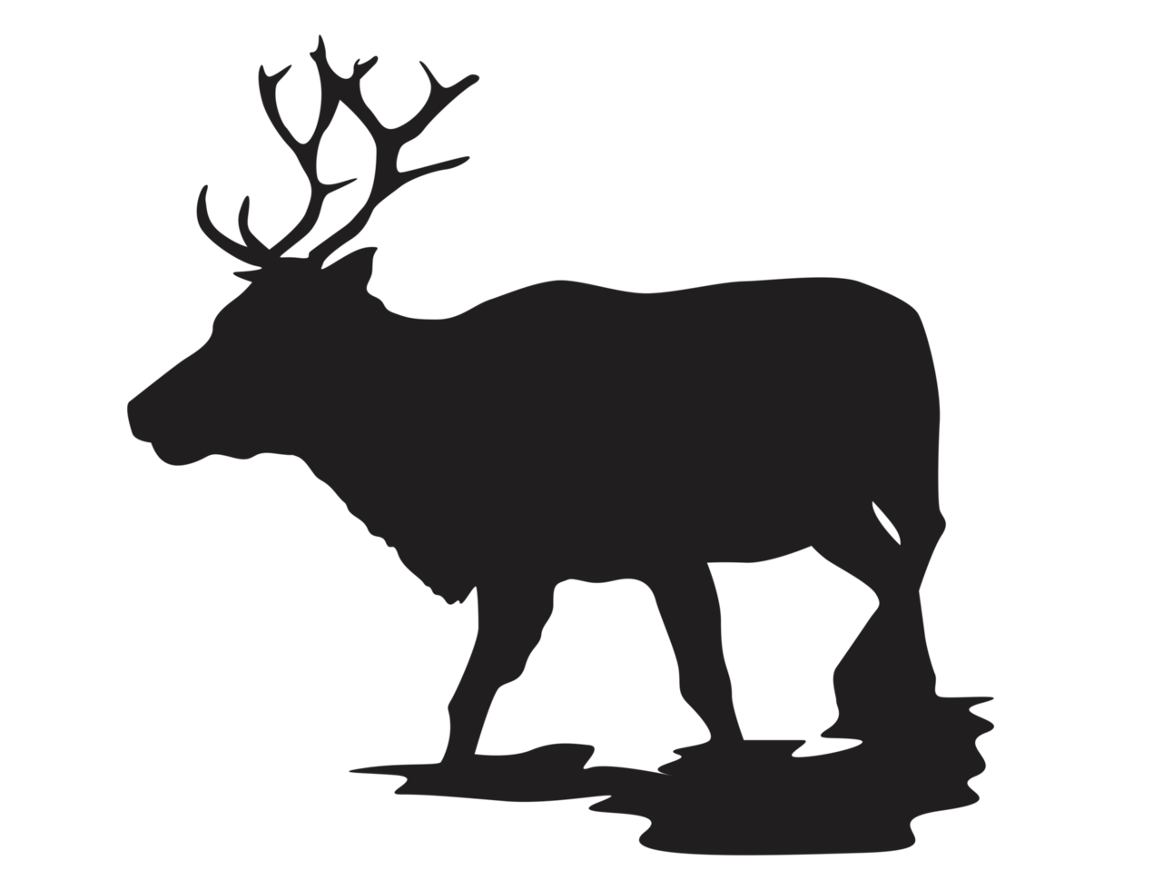 animal - silhouette de cerf png