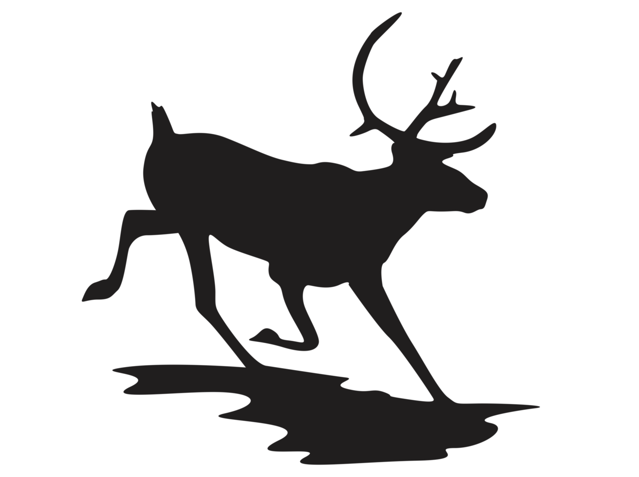 animal - silhouette de cerf png