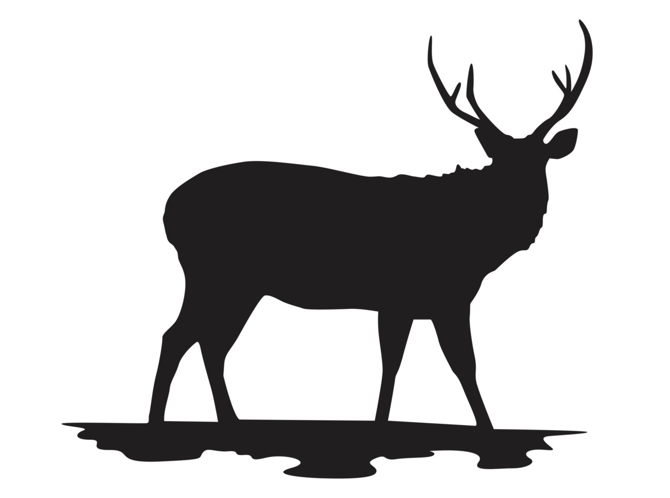 Animal - Deer Silhouette png