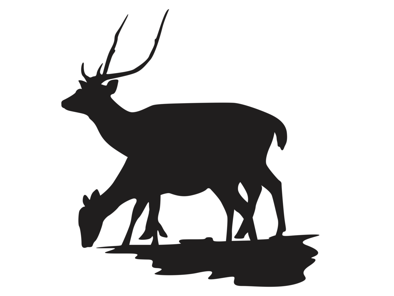 animal - silhouette de cerf png